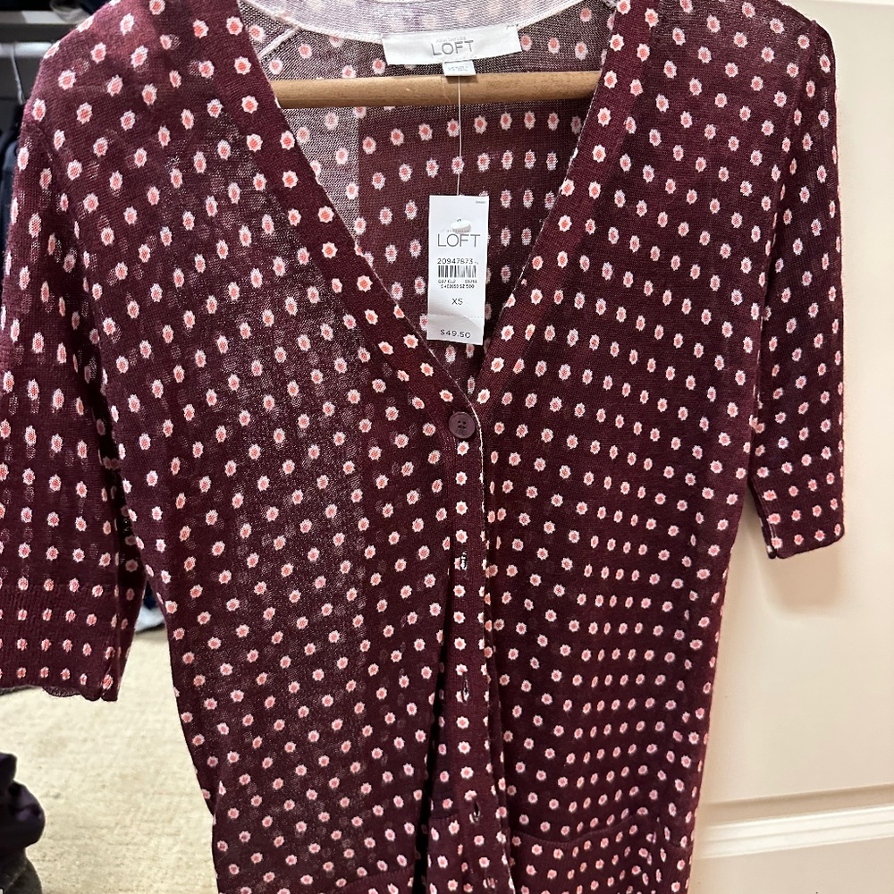 LOFT Short Sleeved Cardigan